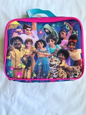 Disney Encanto Soft Sided Multicolor Character Lunch Tote with Pink Trim